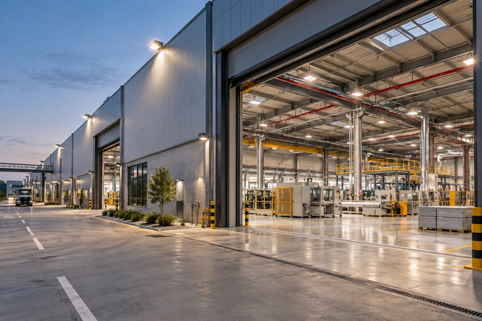 Modern industrial facility exterior