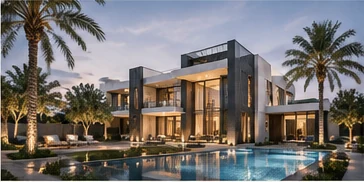 Selected residential architectural visual